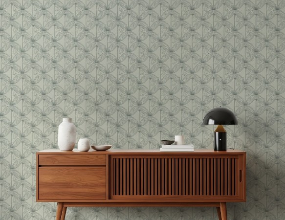 Coloring Lilies Green - 1034801-03 - 04890-01 paint Wallpassion